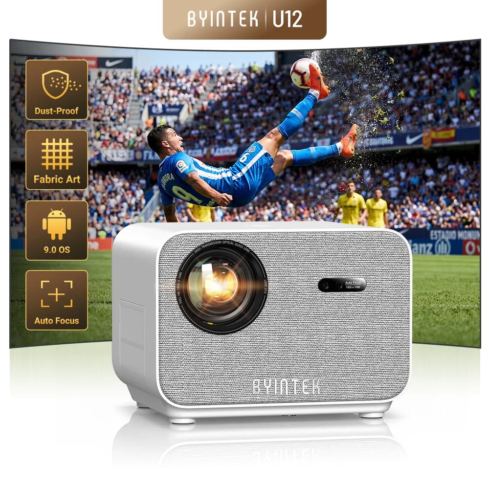 BYINTEK LOVE U12 Full HD 1080P Projector 4K 800 ANSI Android WiFi 6