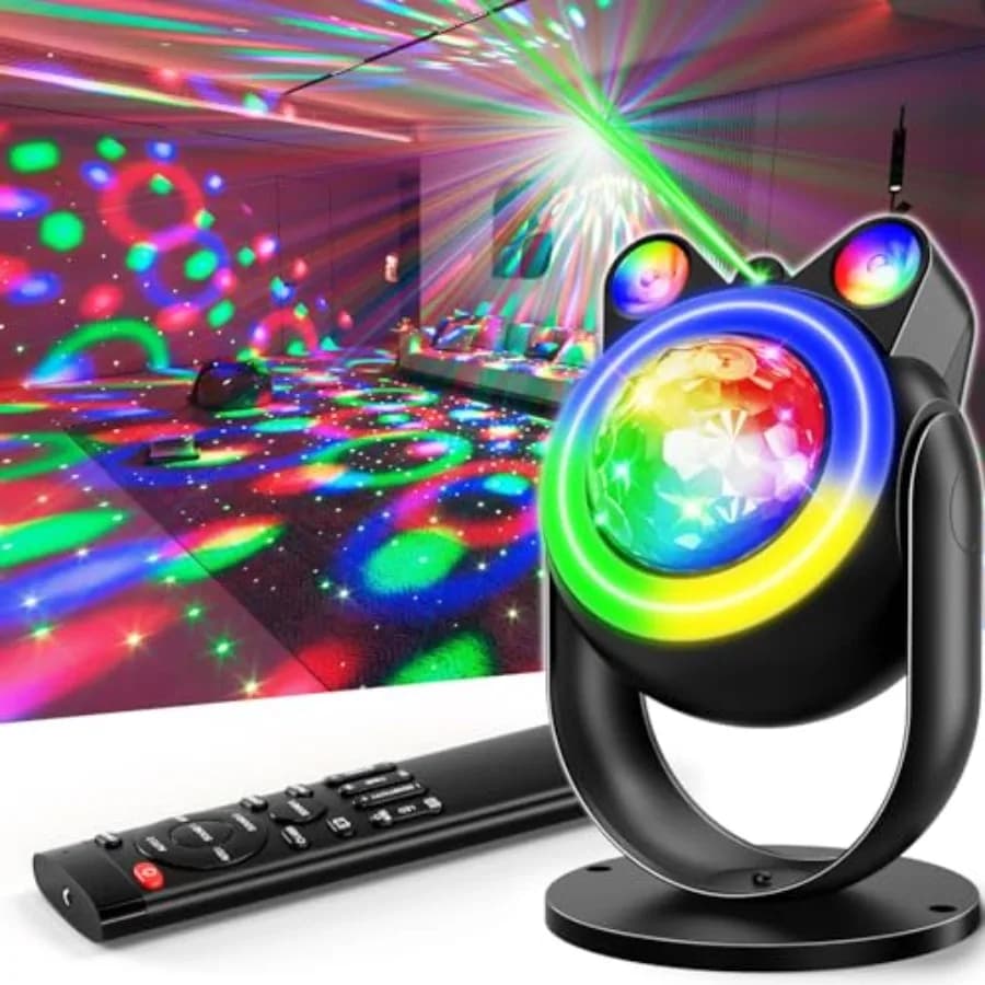Party Lights Disco Ball Dj Sound Activated LED Star Projector Galaxy