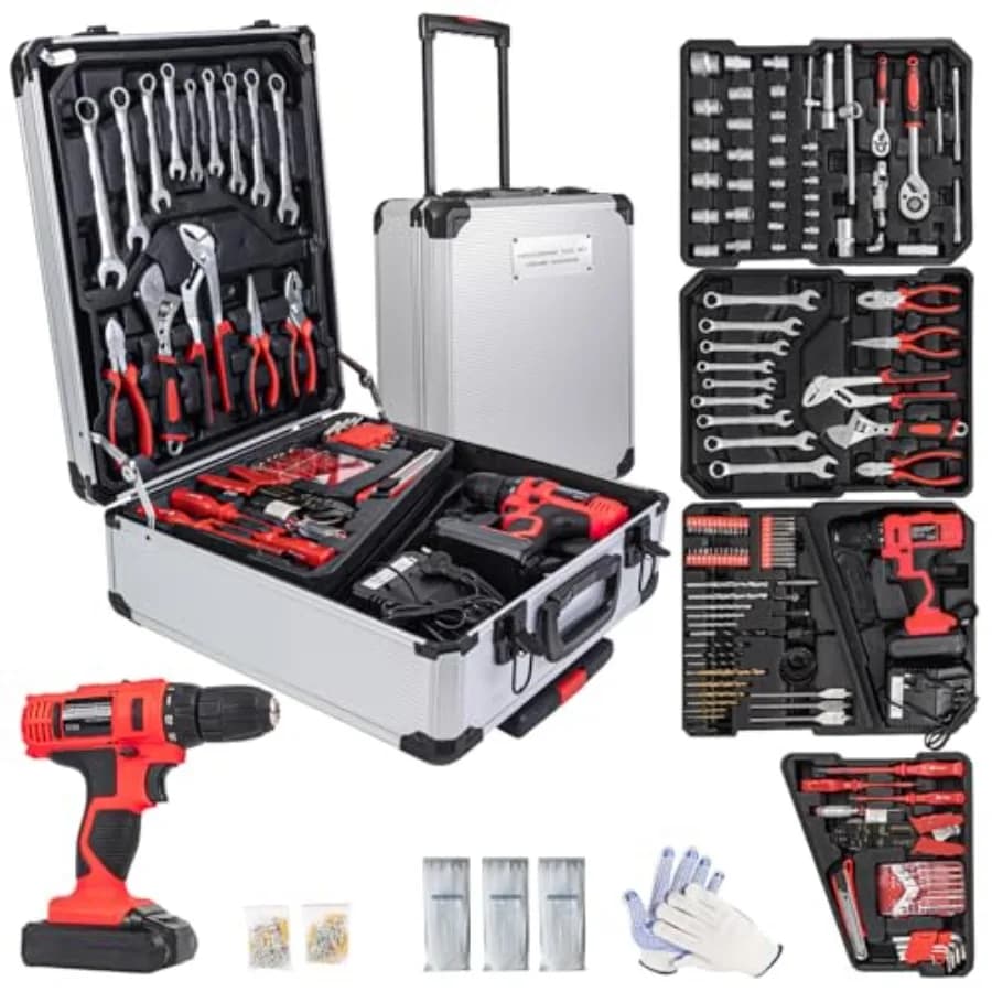 346PCS Tool Sets 18V Electric Power Drill Set For Men Household Home