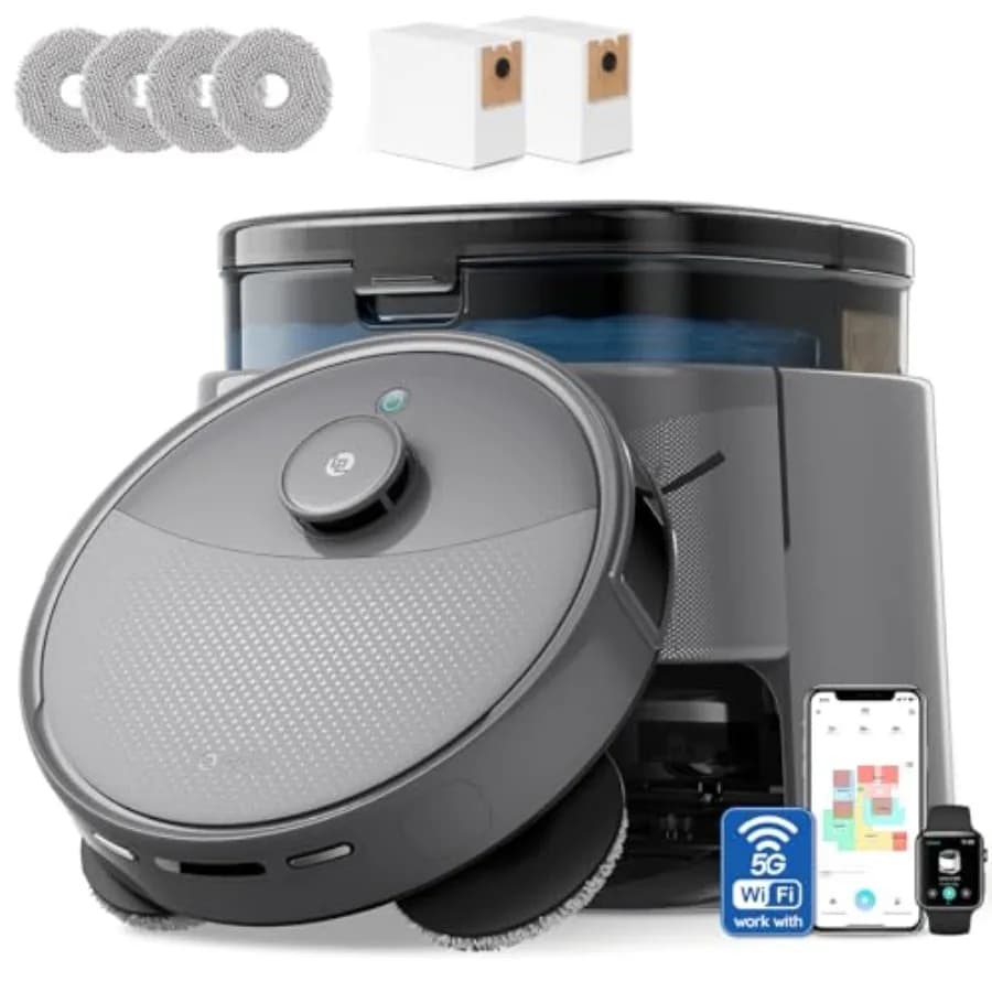 Lidar Robot Vacuum And Mop 20000PA Suction 90-Day Self-emptying