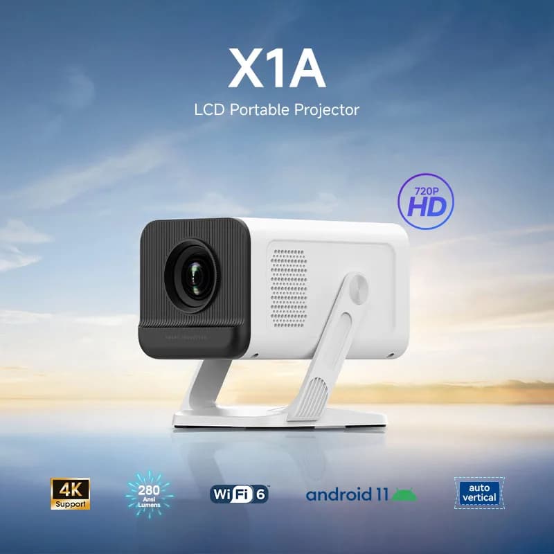 Salange X1A Mini Projector WiFi 6 And Bluetooth 5.4 Full HD Native 720P