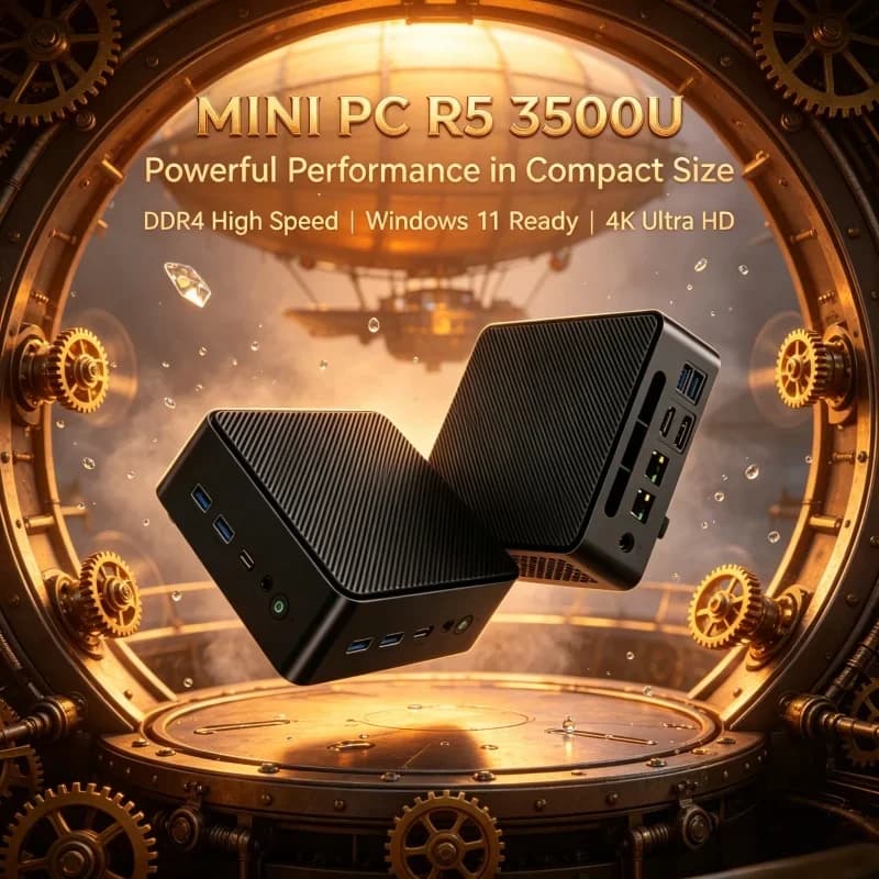Popular LENO Mini Desktop Ryzen 5 32GB RAM 2TB M.2 SSD Win11 4K HDMI
