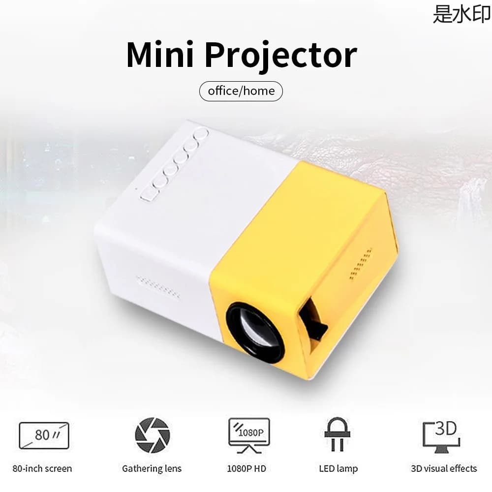 YG300 Mini Projector WiFi 1280 720P Full HD Office Video Mobile