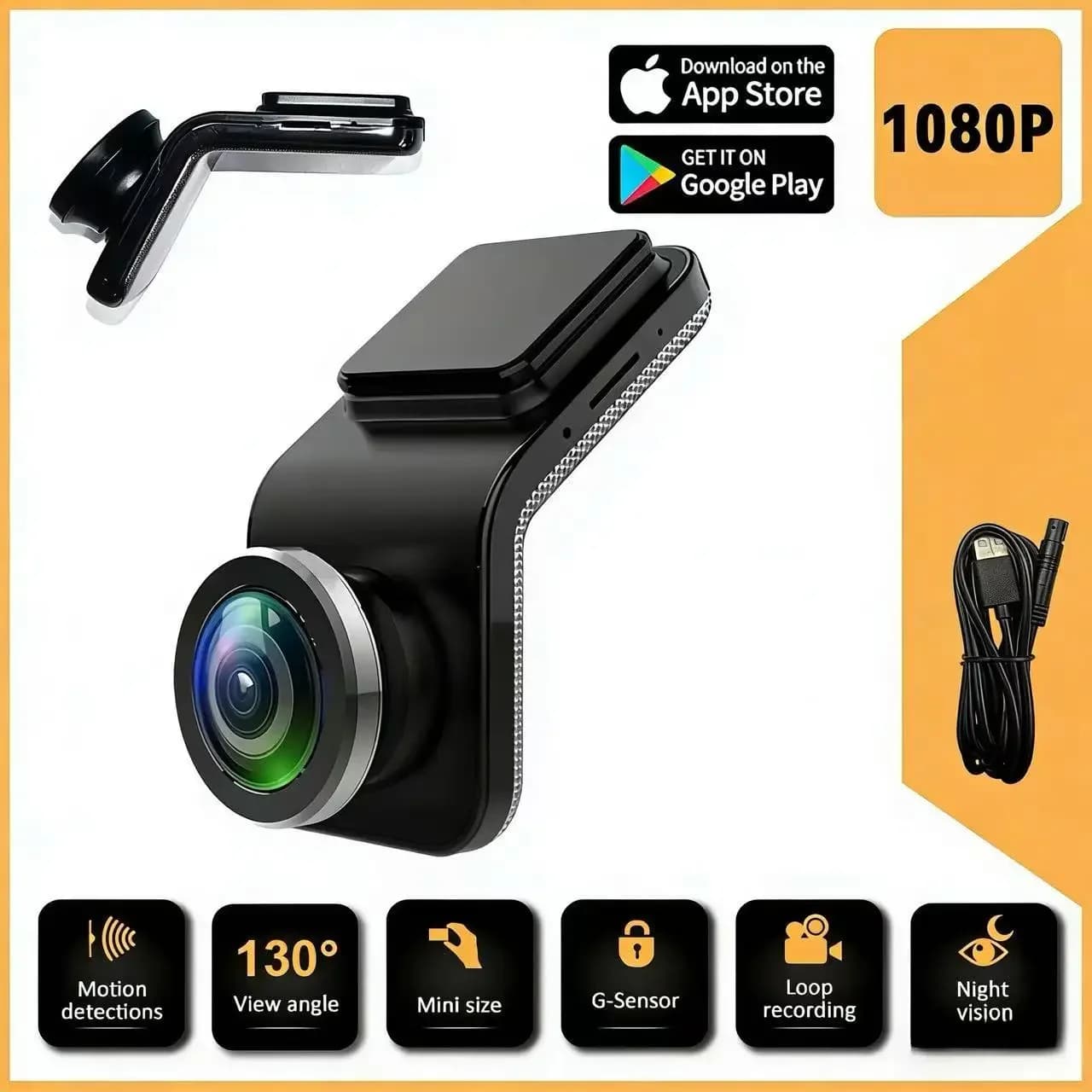 HD 1080P Camera ADAS Driving Assistance Car DVR Recorderwifi USB Dash