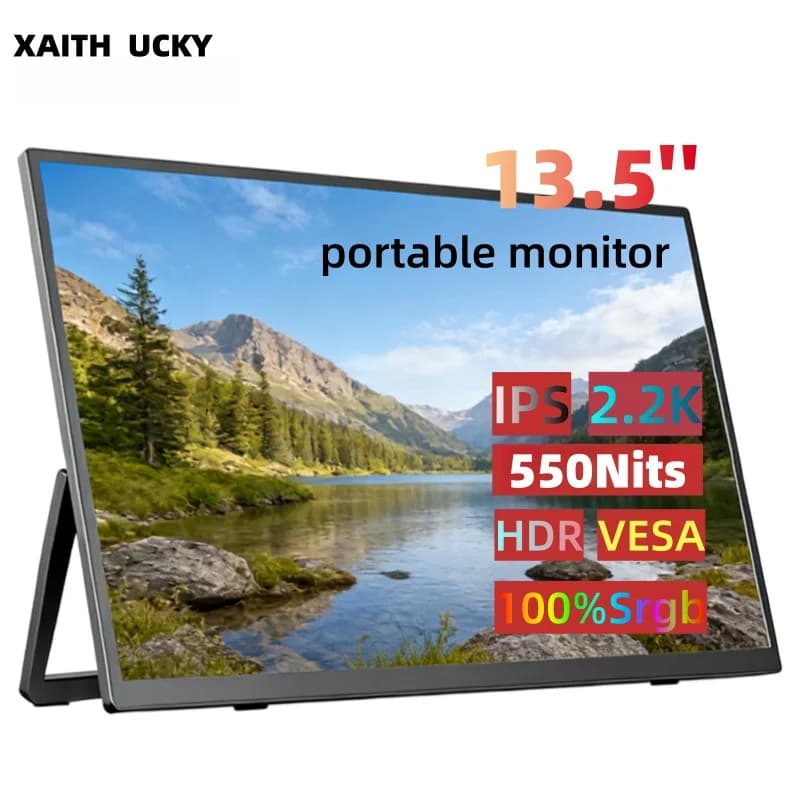 XAITH UCKY 13.5 Inch 2K Monitor 60HZ IPS Screen USB-C HDMI Input HDR