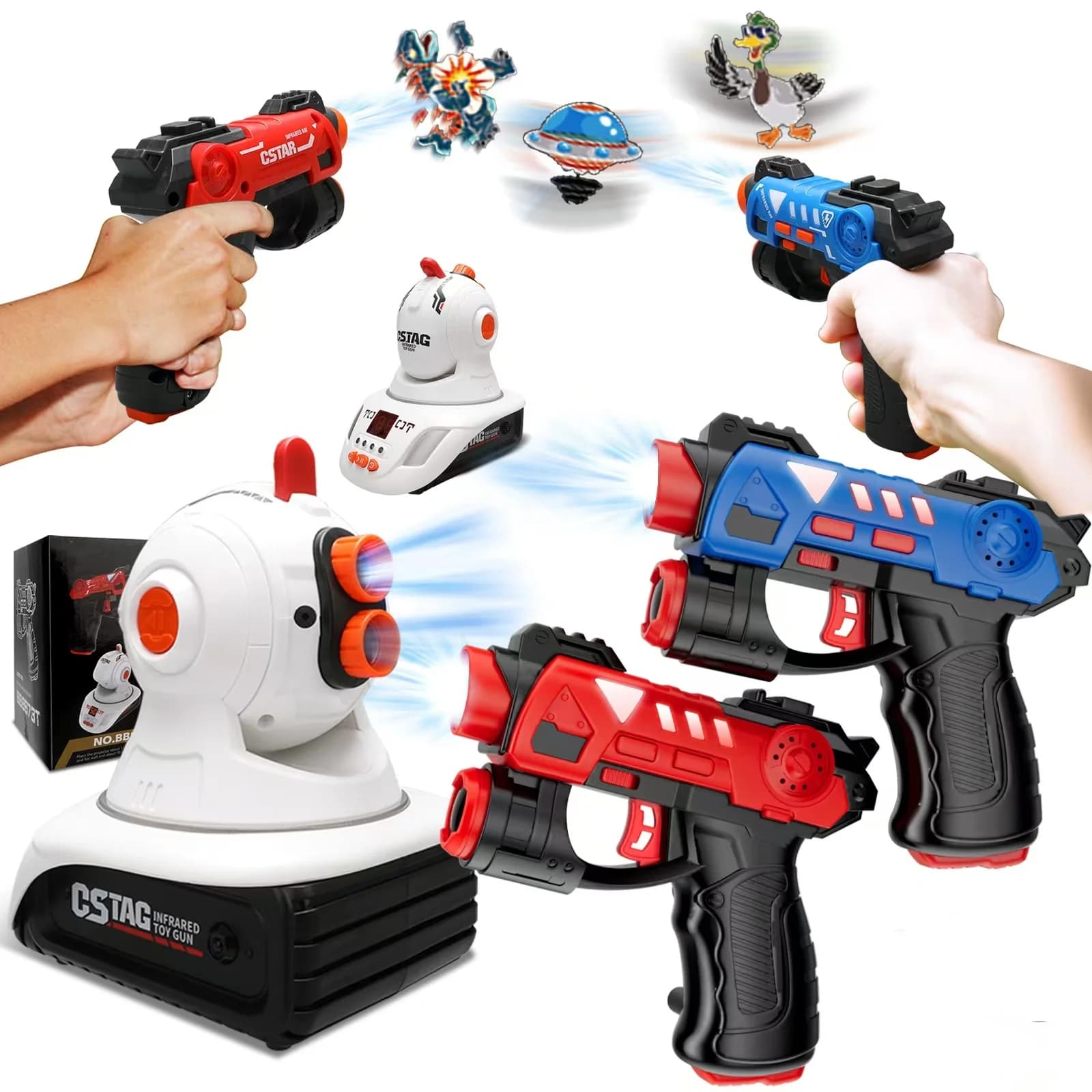 CSTAG Duck Hunting Shooting Game Kids Toy Infrared Laser Tag Gun Mini