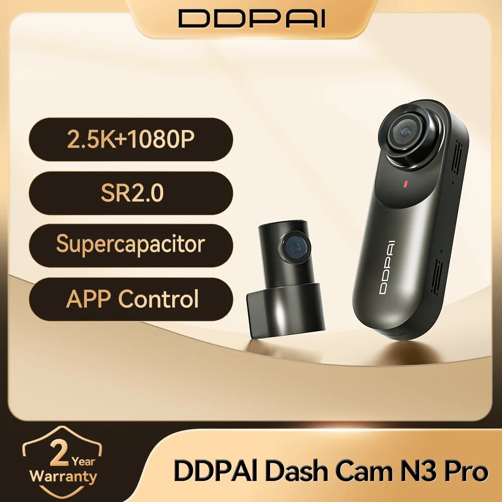 DDPAI Mola N3 Pro Dash Camera Driving Vehicle Cam WiFi Connect Car Recorder 2.5K
