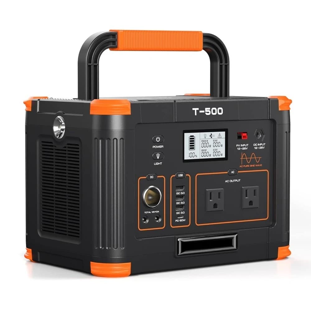 500W Solar Generator 519WH Power Station 2 AC Outlets 10 Ports For RV