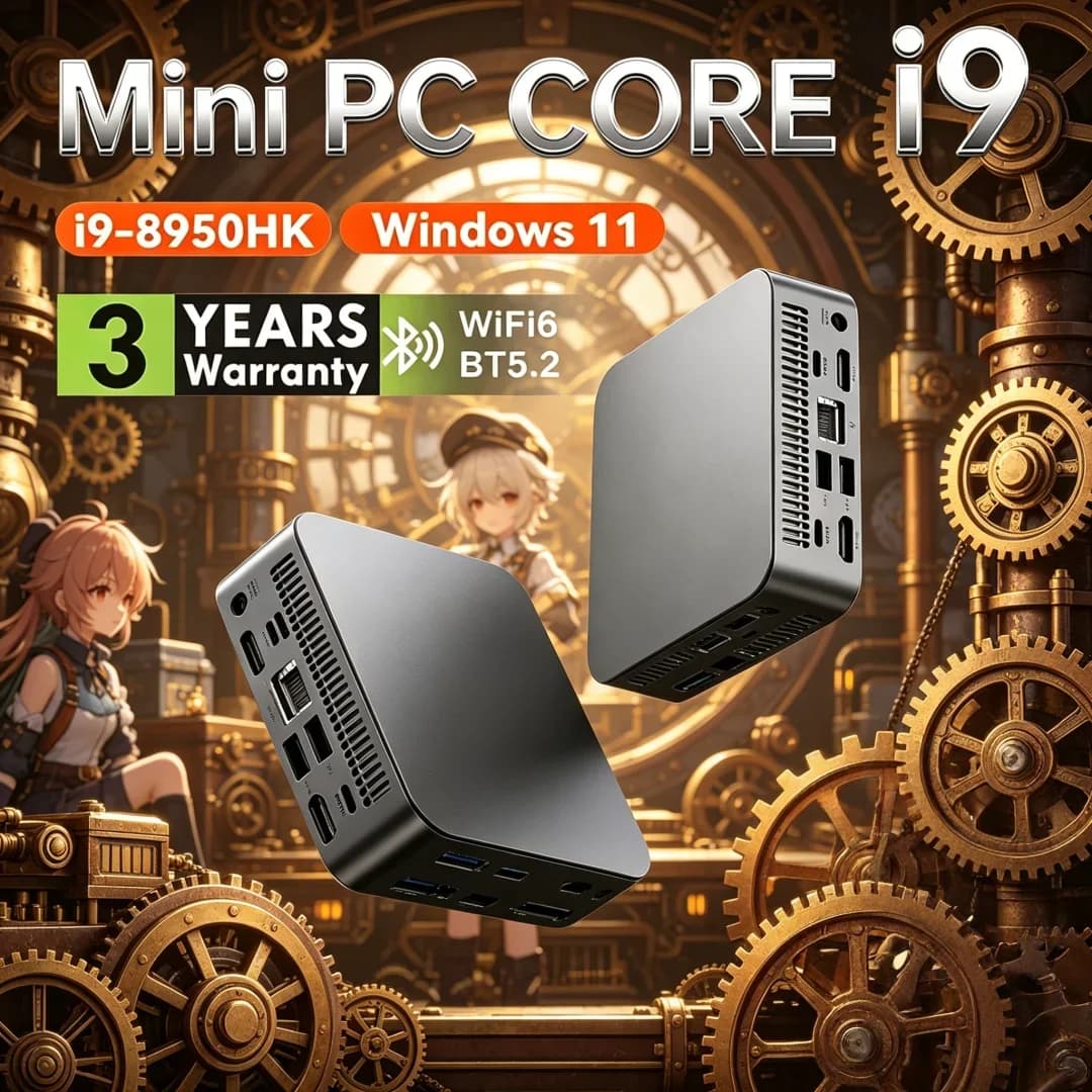 Cutting-edge Handy MINI PC Windows 11 Pro Core I9 32GB RAM 1TB 2TB SSD WiFi 6 BT5.2 4K
