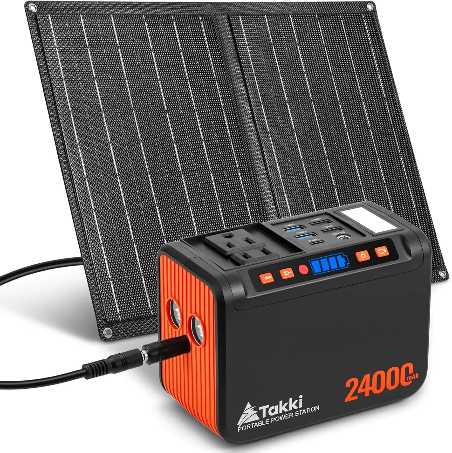 120W Power Station 21W Solar Panel 88.8Wh Backup Battery 110V AC