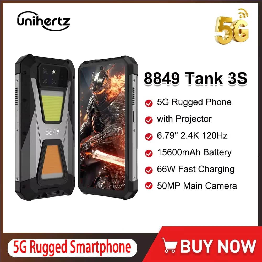 8849 Tank 3S Rugged Smartphone Projector 16GB RAM 512GB ROM Dimensity