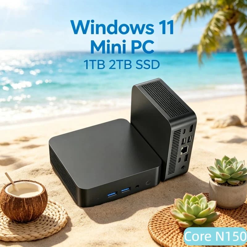 Gorgeous Core N150 Windows 11 Pro Mini PC WiFi 6 BT5.2 4K HD 32GB RAM 1TB 2TB SSD