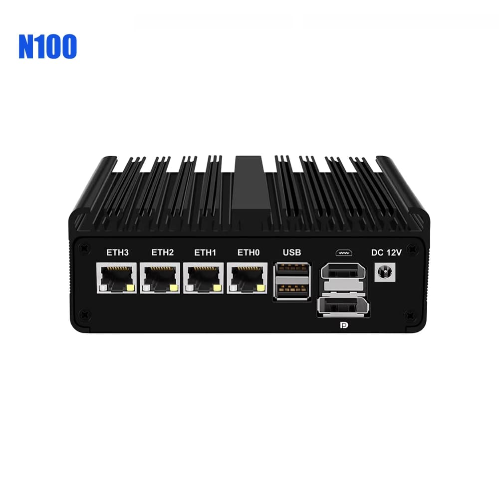 Newest Intel N150 N100 Firewall Soft Router N6000 J6412 Mini Pokect Computer 4x2.5G i226 LAN Fanless Mini PC pfSense PVE ESXi