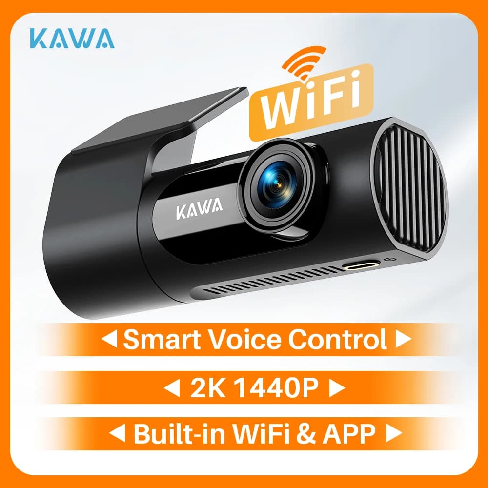 1440P KAWA Car DVR D6 Dash Cam 2K Video Recorder WiFi App Voice