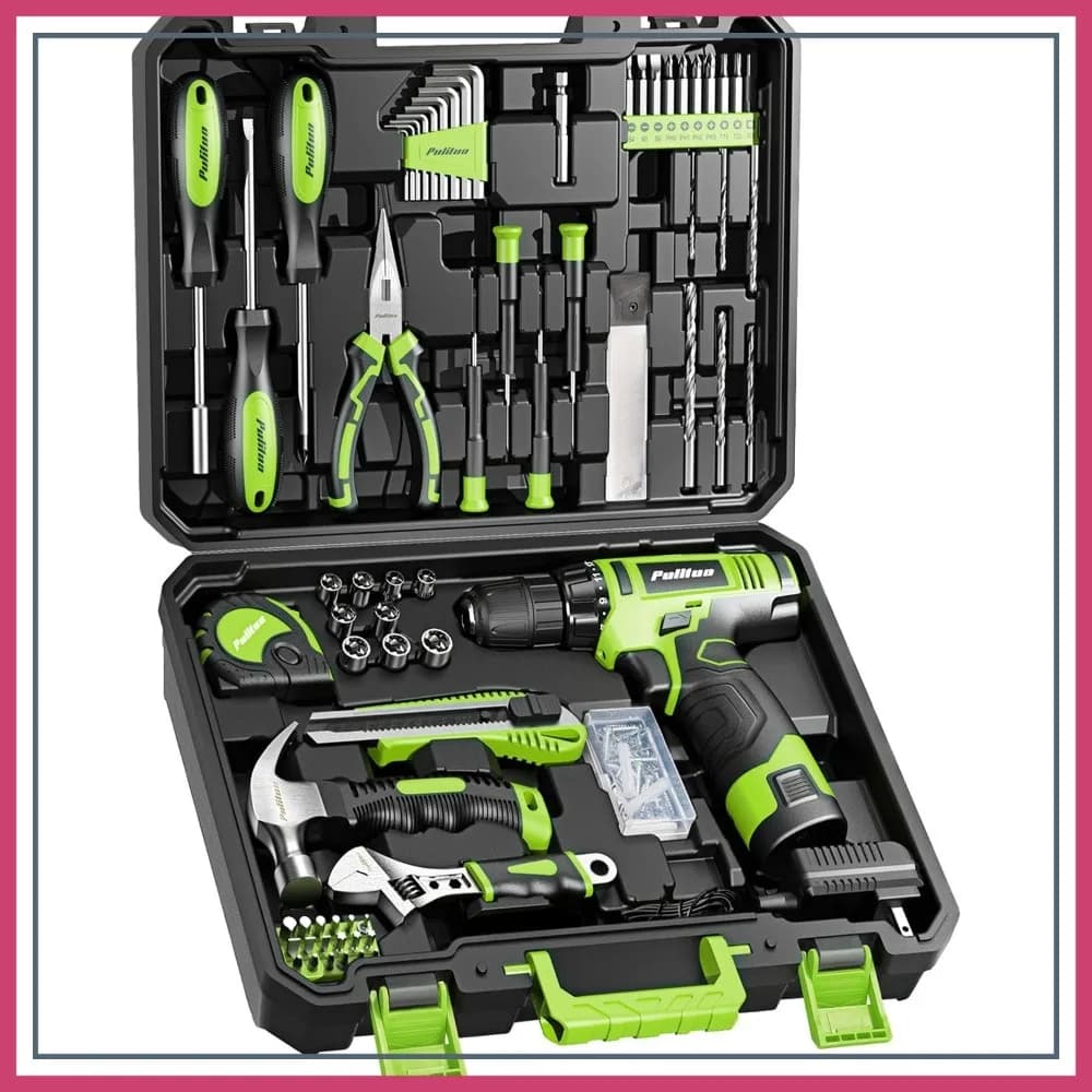 149-Piece Home Tool Set 12V Cordless Drill Toolbox Hand Kits For Women