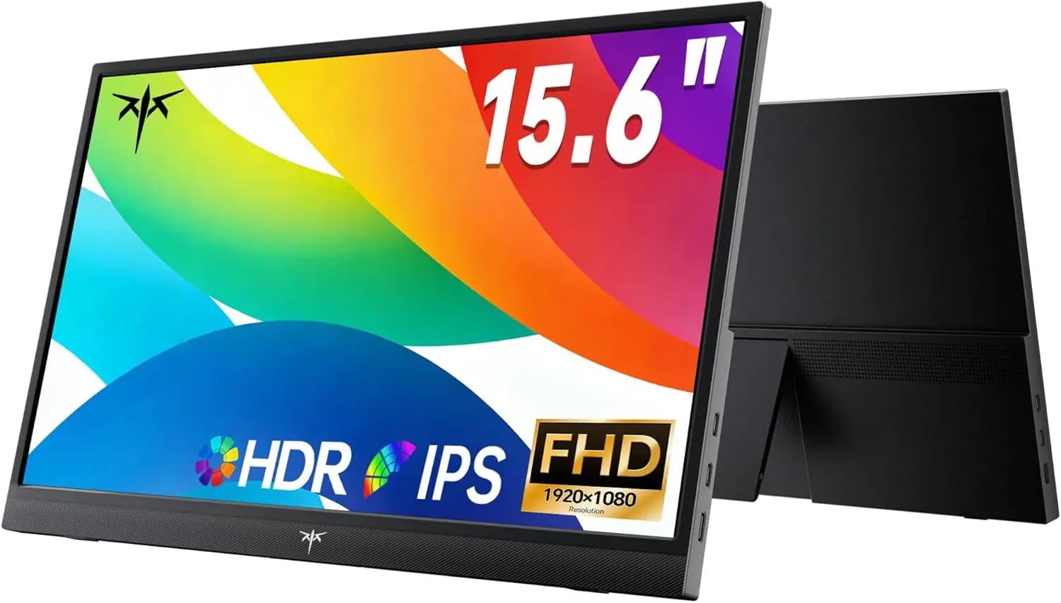 15.6" FHD 1080P Monitor USB-C HDMI Ultra-slim IPS HDR Display Speakers