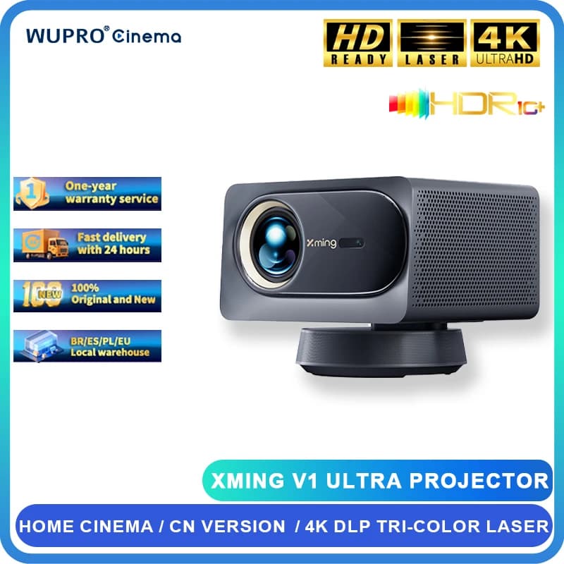 Formovie Xming V1 Projector 1100ANSI Lumens HDR LED For Home Cinema MEMC 4K 2 32GB WiFi