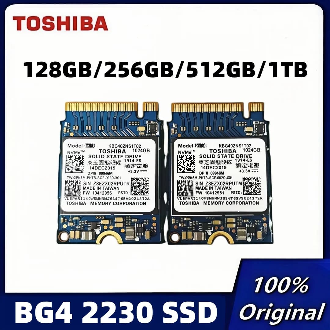 Original Toshiba BG4 2230 SSD 1TB 512GB 256GB 128GB NVME PCIe 3.0x4 Solid State Drive For Desktop Laptop Solid State Drive