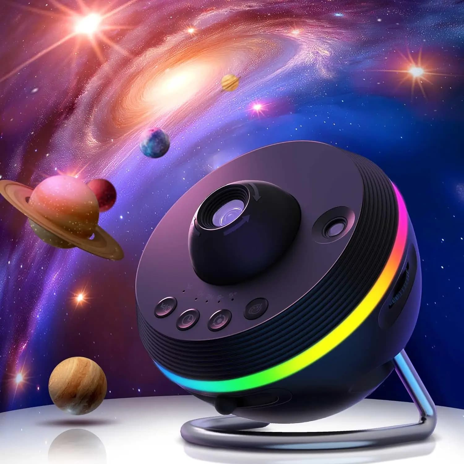 Meteor 13 in 1 Ultra Clear Galaxy Projector RGB Light Clear Night Light Lamp Rotary Space Ball Planetarium Projector Lights