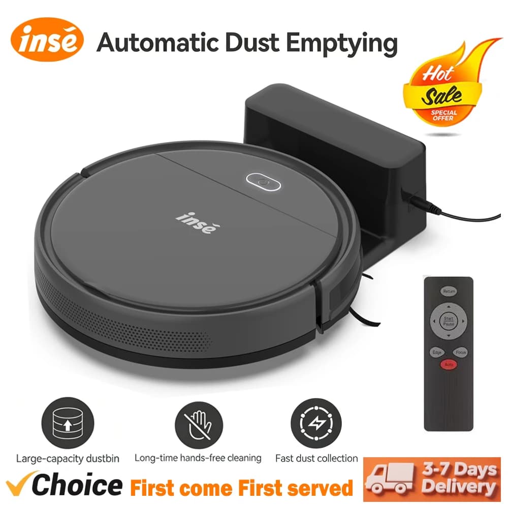 INSE Robot Vacuum Cleaner 3-in-1 Automatic Cleaning & Charging 4000PA