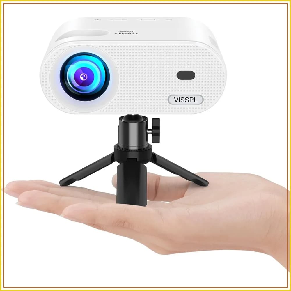 Full HD 1080P Mini Projector Tripod Outdoor Movie Compatible Android