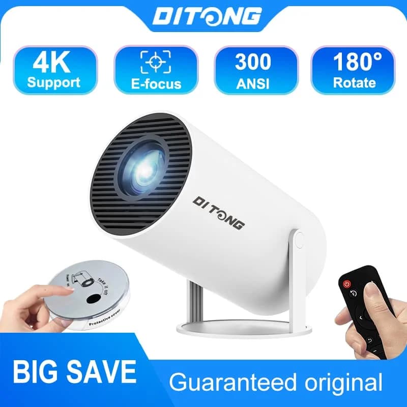 New HY300 Pro plus Projector 4k Android 1280*720P Dual Wifi Video Portable Outdoor home hd led proyector cine en casa pro