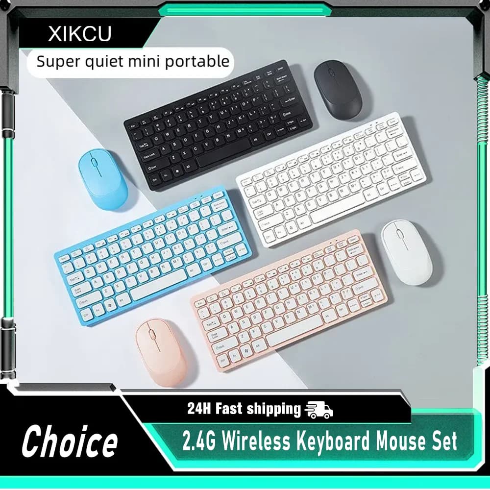 2.4G Wireless Keyboard And Mouse Protable Mini Combo Set For Notebook