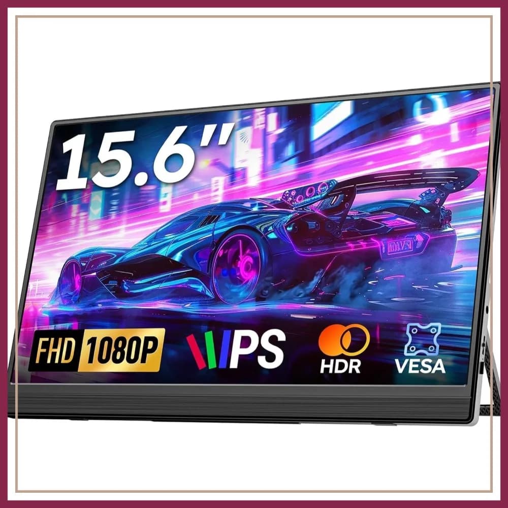 15.6'' Monitor FHD 1080P Laptop Screen Extender Ultra-slim IPS HDR