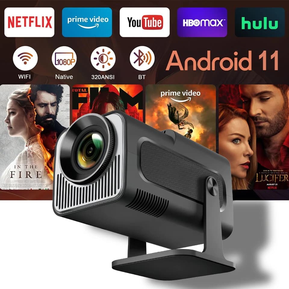 Velec HY320 Mini Projector 4K Android 11 WiFi 6 BT 5.0 Allwinner H713
