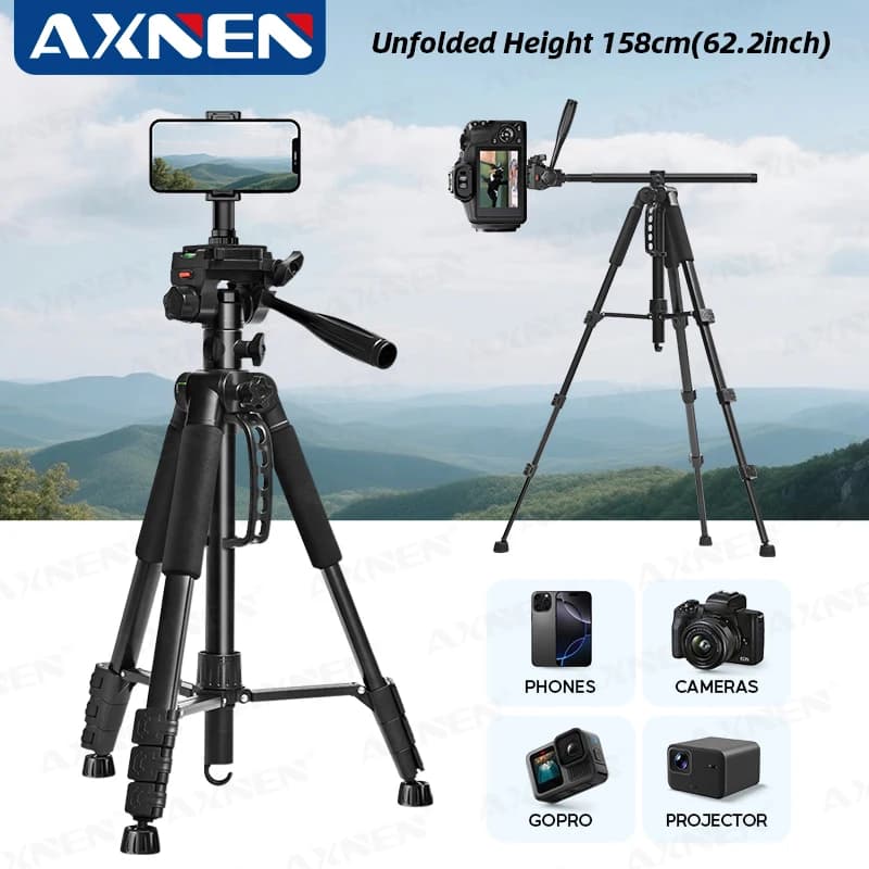 Tripod Aluminum 62”158CM Adjustable Height 360° Ball Head Quick