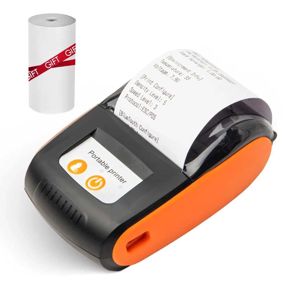 Receipt Printer 58MM Mini Thermal Printing Wireless BT USB Mobile