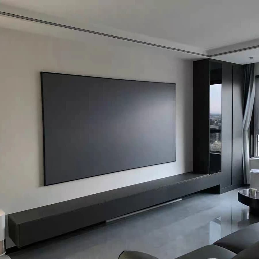 ALR Fresnel Projector Screen with 9mm Fixed Frame Ambient Light Rejection 4k 3D for UST/Long Throw Laser Projector Customized
