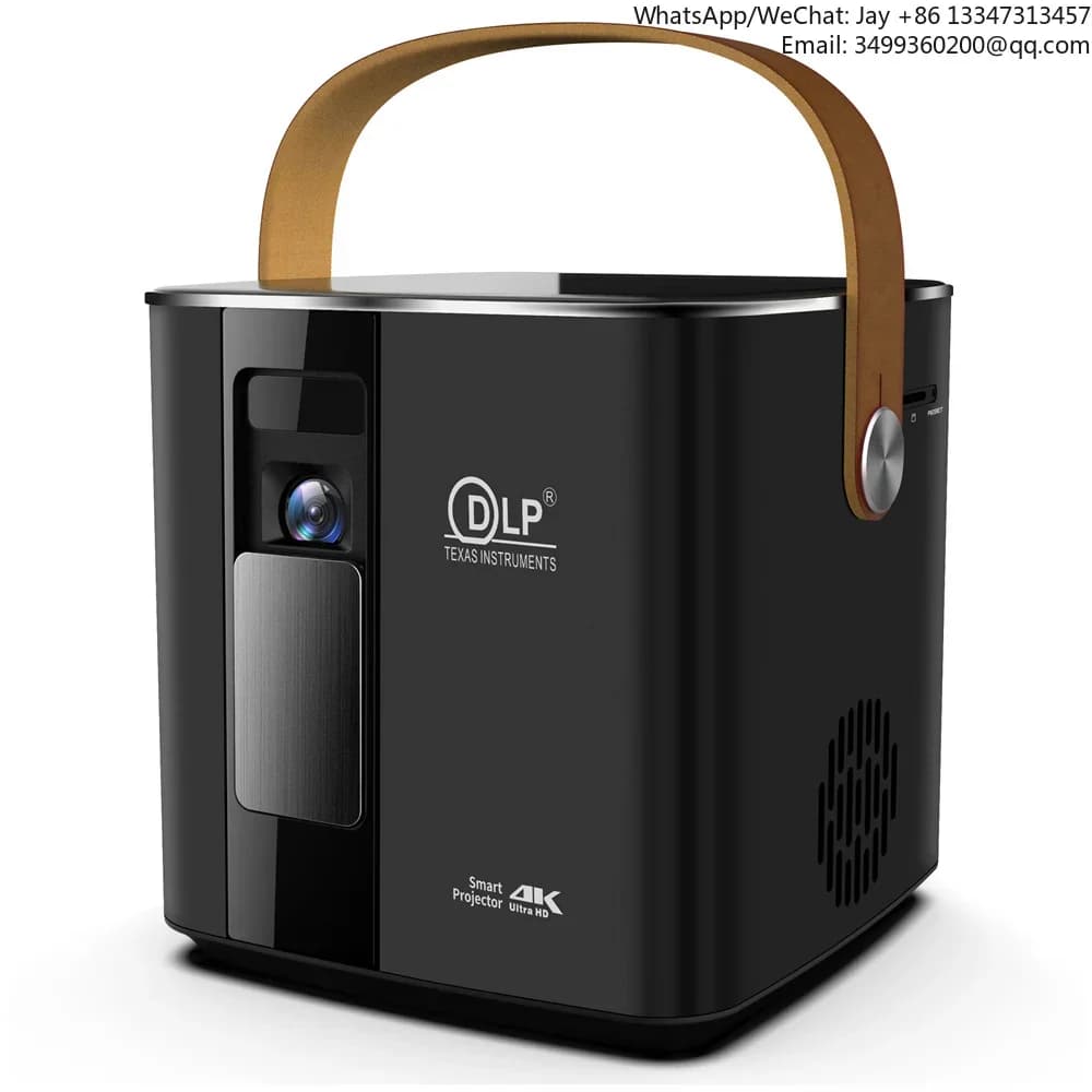 Rechargeable 200ANSI Native 1080P 1 To 8 Meters Home Theater 3D 4K Dual WiFi BT Android Smart LED Video Portable Projector